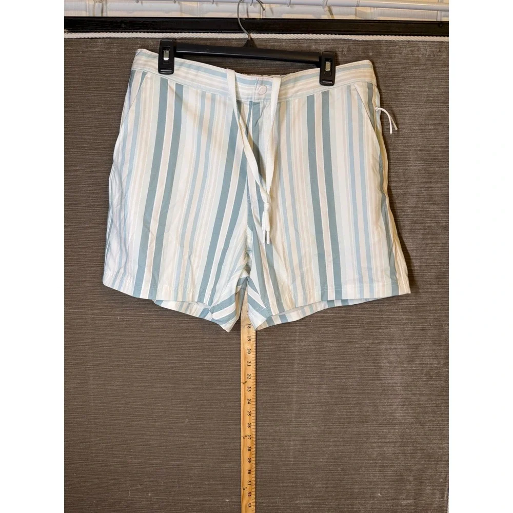 VRST Mens Board Shorts Blue White Striped Mesh Lined shorts Size L 5